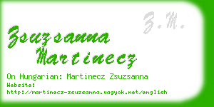 zsuzsanna martinecz business card